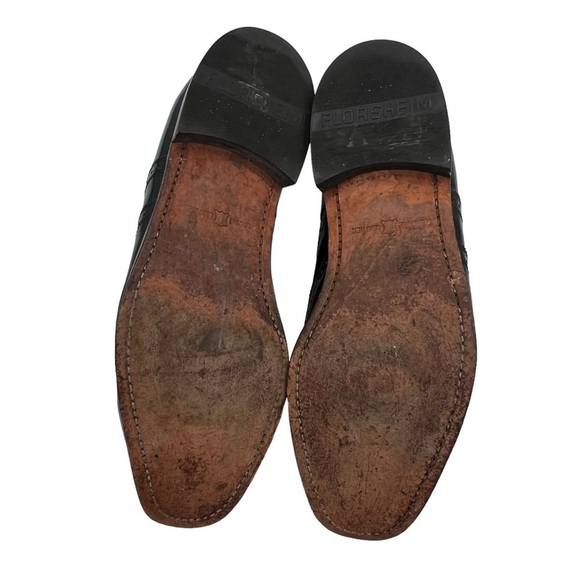 Florsheim Black Rucci Wingtip Oxfords Size 10 1/2 Men's - Picture 9 of 9